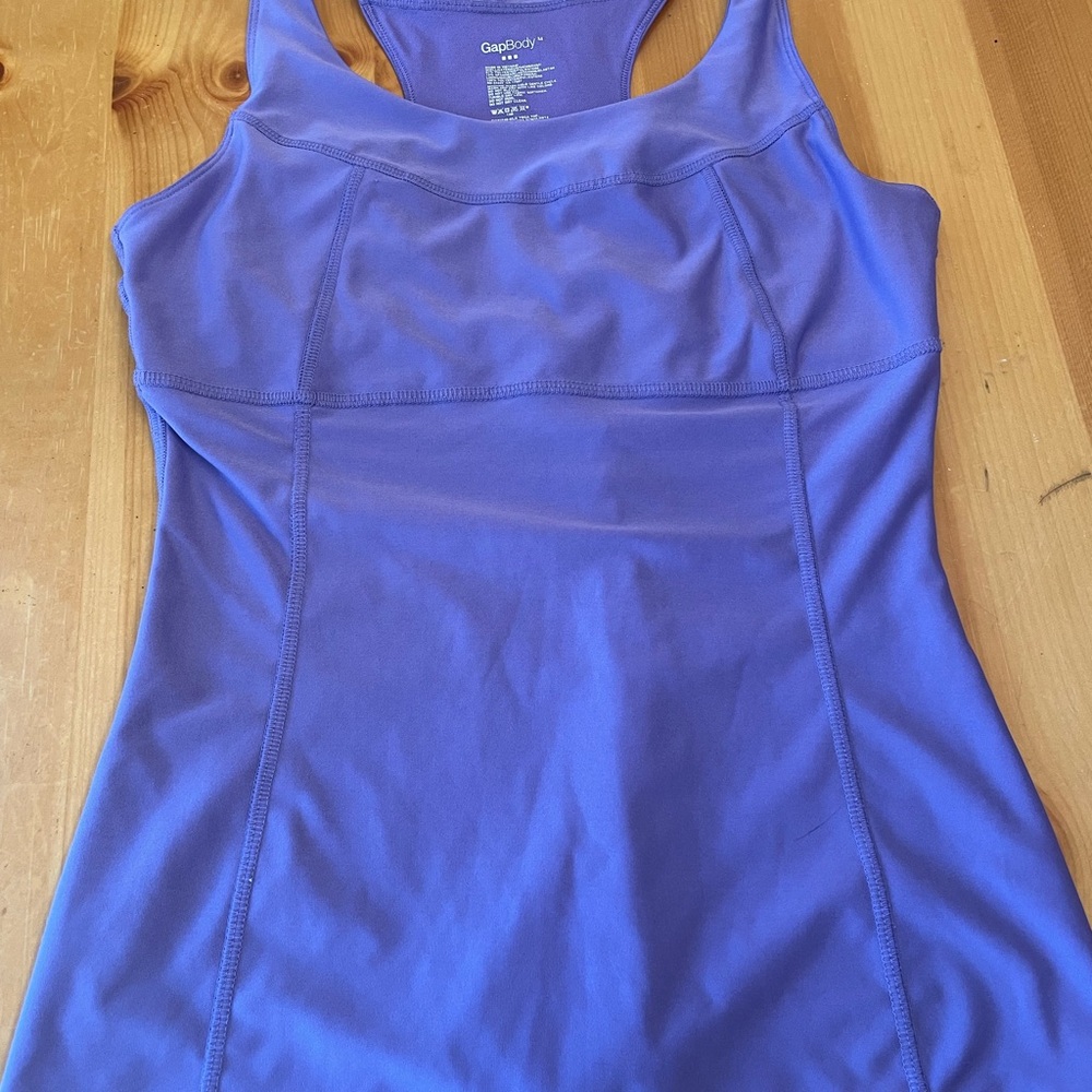 GapBody Purple Yoga Racerback Tank Top
